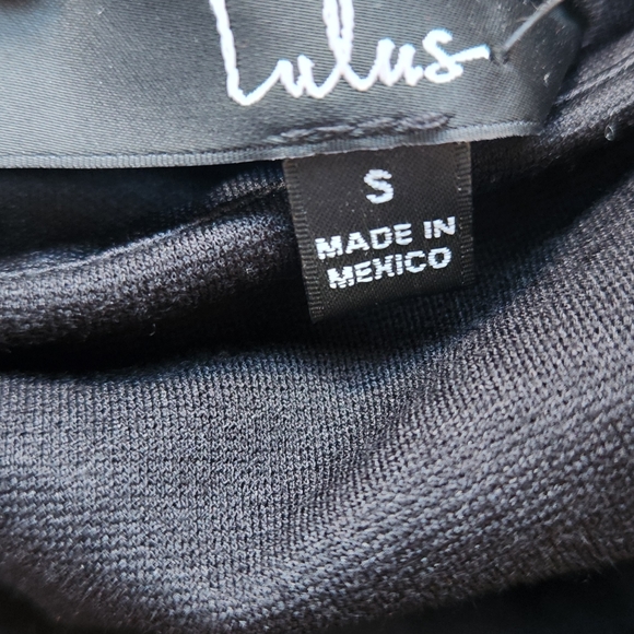 Lulu's Persuasion Black Ruffled Bodycon Midi Dress  Womens Size Small - Picture 8 of 10